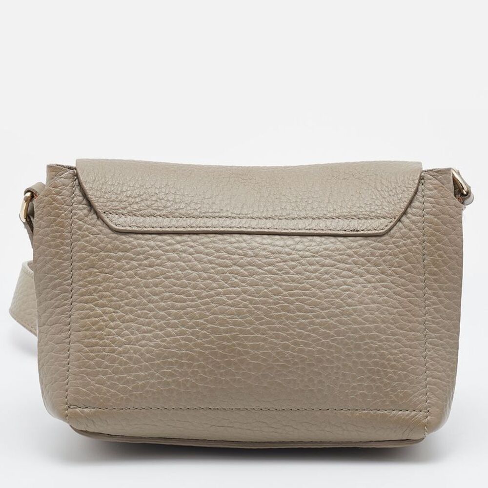Furla Grey Leather Flap Crossbody Bag - Picture 4 of 4